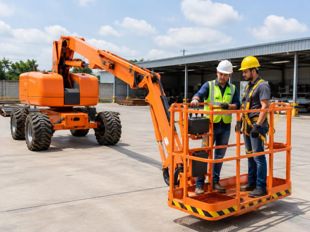 Treinamento de plataforma elevatória móvel